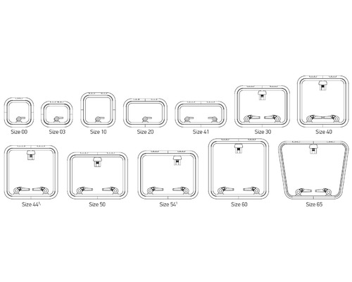 LEWMAR Panneau de pont Low Profile LP10 330x330mm