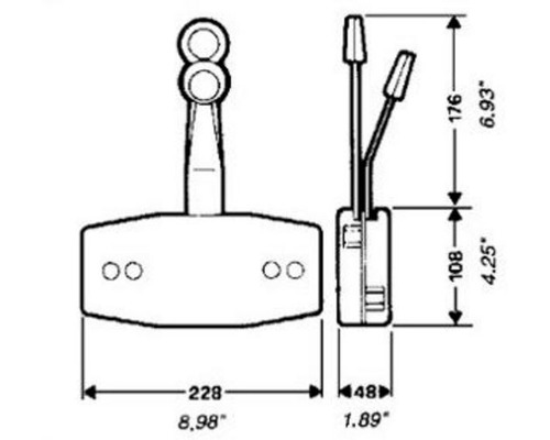 ULTRAFLEX B49 Boitier de commande bi-levier noir