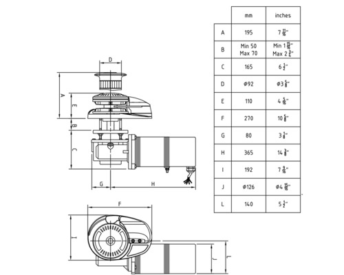 LOFRANS Project 1500W 12V barb. Ø12-13mm (DIN766)