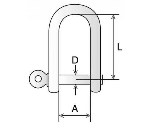 Manille droite galva marquée Ø22mm vrac