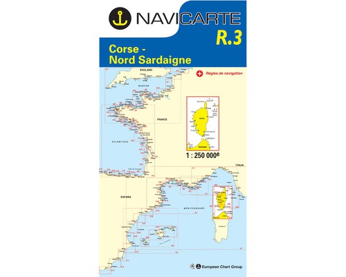 NAVICARTE Carte n°r3 Corse - Nord Sardaigne