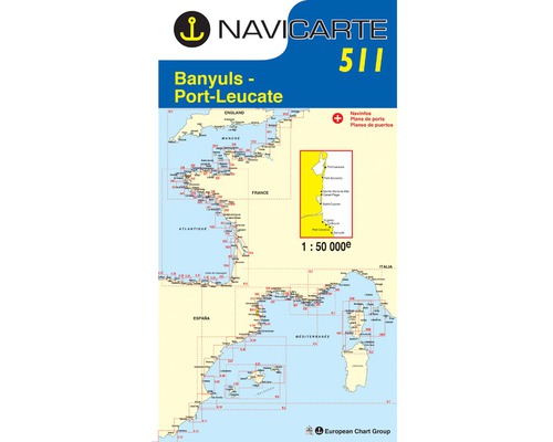 NAVICARTE Carte n° 511 Banyuls, Port Leucate, Port-Vendres