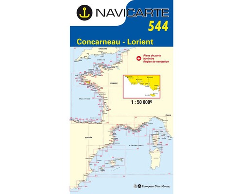 NAVICARTE Carte n°544 Concarneau-Lorient-Ile de Groix