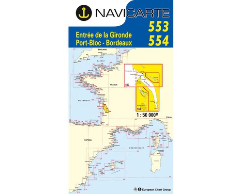 NAVICARTE Carte double n°553 et n°554 Royan-Bordeaux