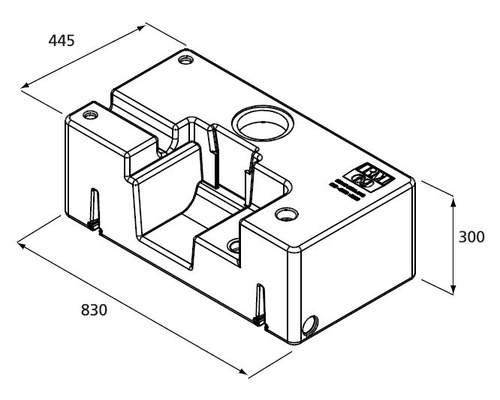 RM69 Réservoir eaux noires 90 L + pompe 12 V