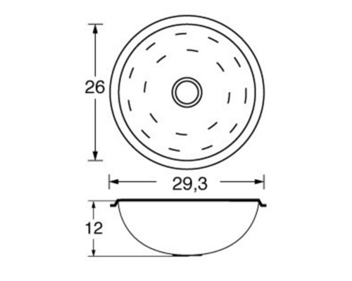 BARKA Evier hémisphérique inox poli miroir Ø260 mm/H120 mm