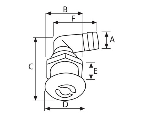 NUOVA RADE Event plastique ovale coudé Ø16 mm