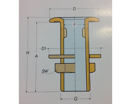 GUIDI Passe coque bronze 1/2" VRAC