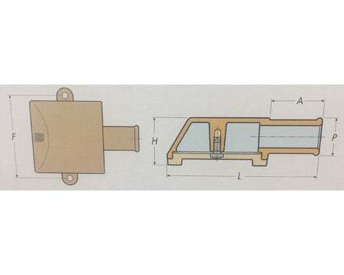 GUIDI Crépine en laiton Ø25mm VRAC