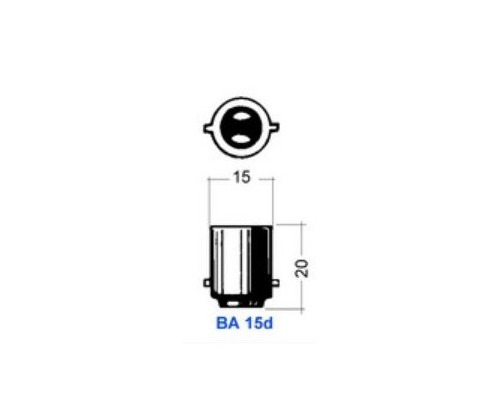 Ampoule aux ba 15d 12V - 10W les 2