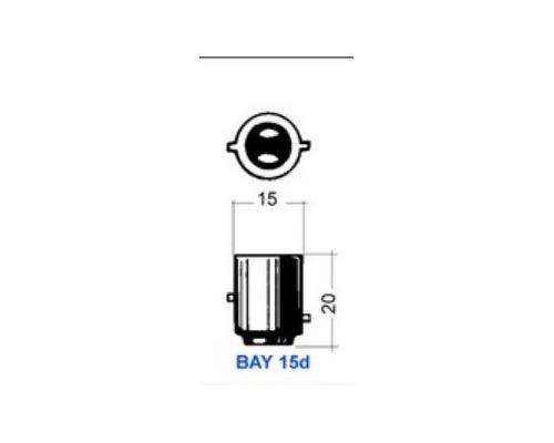 MANTAGUA Ampoule LED BAY15D double blanc neutre dif. 360°