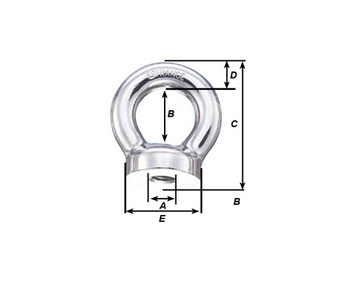 WICHARD Ecrou oeil Ø10mm, rupture 4800kg M10x150mm