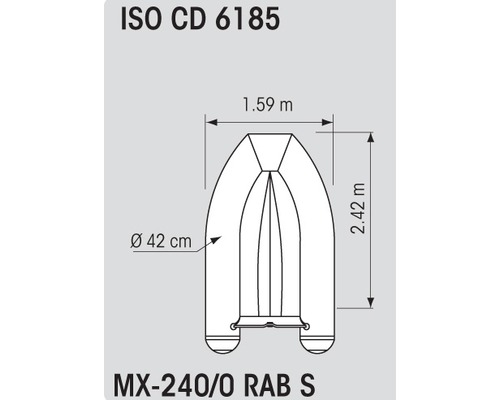 PLASTIMO Annexe YACHT simple fond alu 2,40m PVC