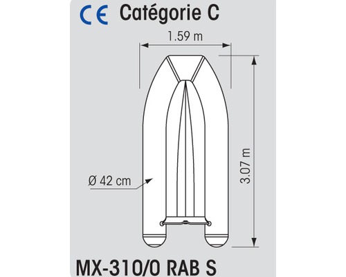 PLASTIMO Annexe YACHT simple fond alu 3,10m PVC