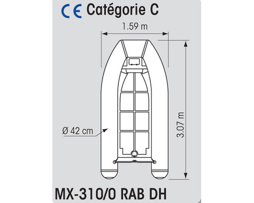 PLASTIMO Annexe YACHT double fond alu 3,10m HYPALON