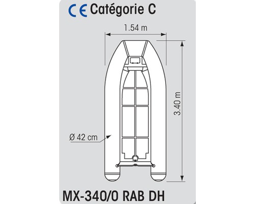 PLASTIMO Annexe YACHT double fond alu 3,40m HYPALON