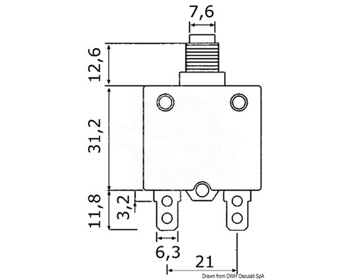 OSCULATI Disjoncteur thermique 5 A