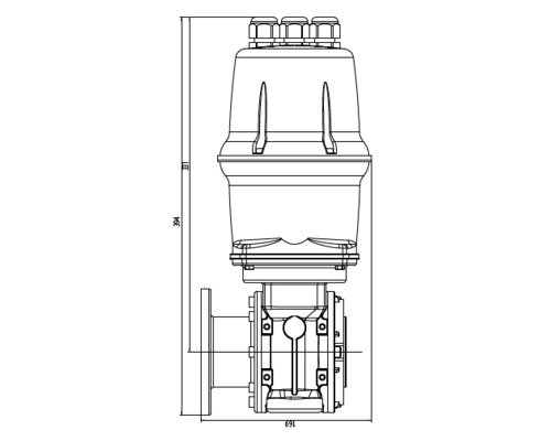 LEWMAR Kit VX2 700W 12V barb. mixte Ø6 mm + poupée