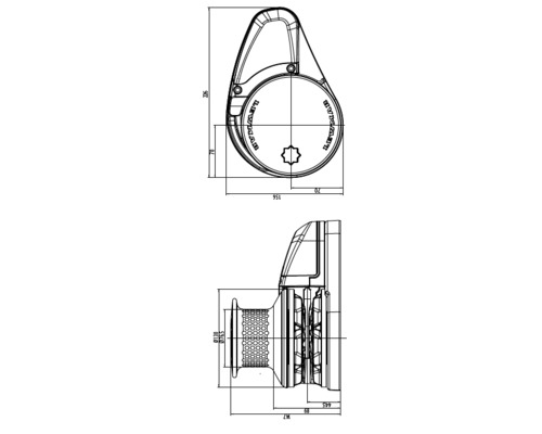 LEWMAR Kit VX2 1000W 24V barb. mixte Ø6 mm + poupée