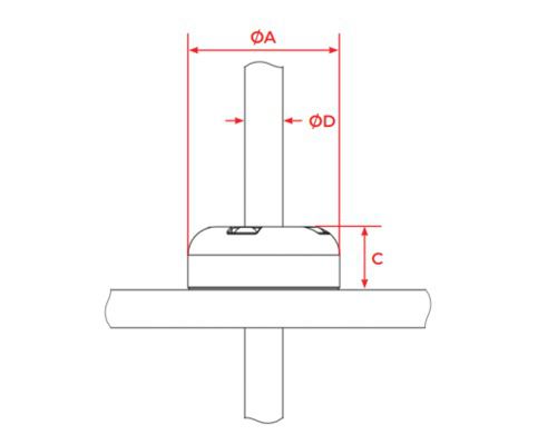 Seaview Passe câble Inox câble de 2 à 8 mm