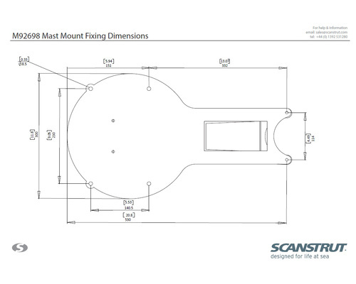 SCANSTRUT M92698 - pour Raymarine RD424D/HD