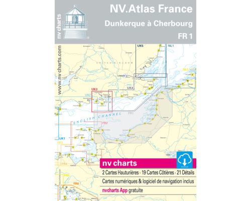 NV Charts Atlas de Dunkerque à Cherbourg FR1