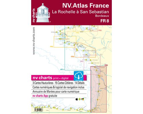 NV Charts Atlas La Rochelle à San Sebastian FR8