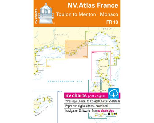 NV Charts Atlas Toulon à Menton FR10