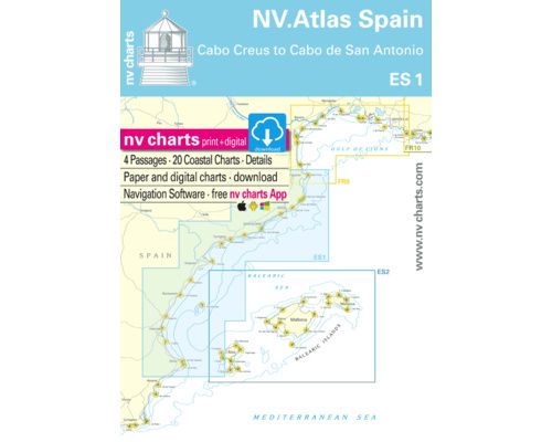 NV Charts Atlas Espagne De Cabo Creus à Cabo San Antonio ES1