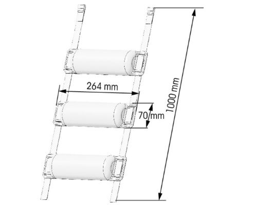 PLASTIMO Pare-battage demi-lune blanc