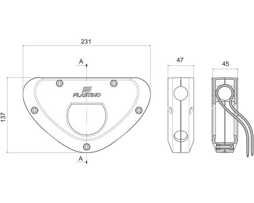 PLASTIMO SUPPORT MOTEUR D'ANNEXE BLANC