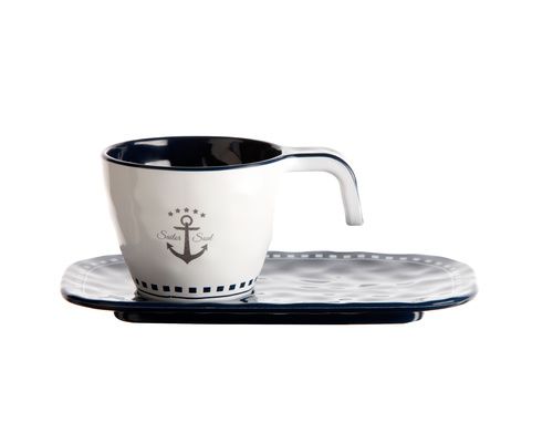 MARINE BUSINESS Tasses à café + sous-tasses SAILOR SOUL (x6)