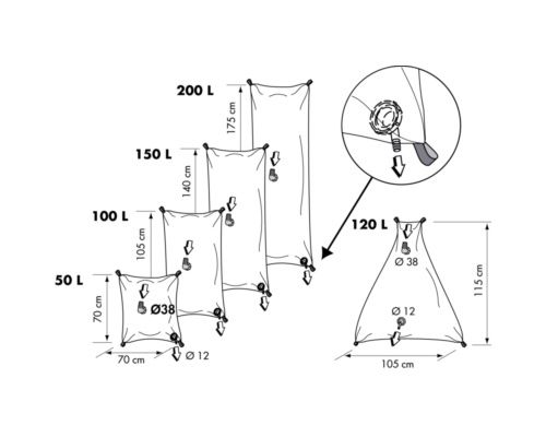 PLASTIMO RESERVOIR SOUPLE 50L 75*75