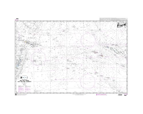 SHOM 6880 à plat Des îles Tonga à l’archipel des tuamotou