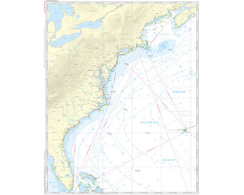 NV CHARTS Pilot 6 Carte Hauturière Côte Est US Caraïbes