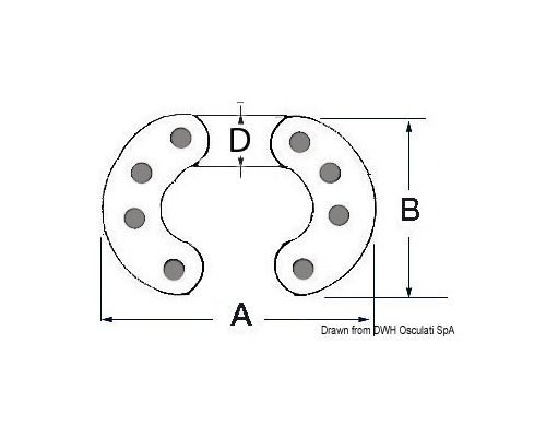 OSCULATI Maillon à riveter Ø6mm inox 316L
