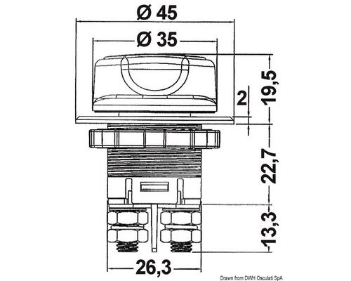 OSCULATI Coupe-batterie Compact unipolaire