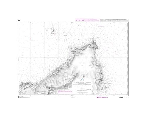 SHOM 4191 à plat de Ras-al-Fortas à Kelibia