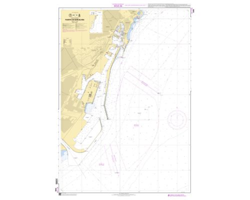 SHOM 7046 à plat Puerto de Barcelona