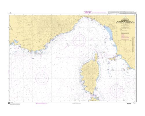 SHOM 7204 à plat Marseille à l'île d'Elbe et aux Bouche de B
