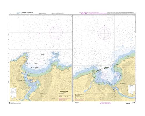 SHOM à plat 7431 Baies de Fontarabie et Saint Jean de Luz