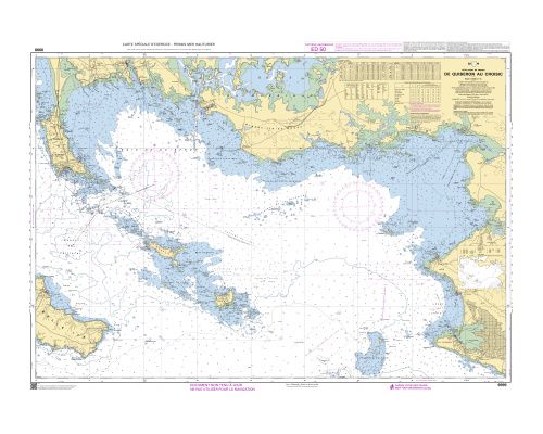 SHOM Carte permis mer hauturier (à plat)
