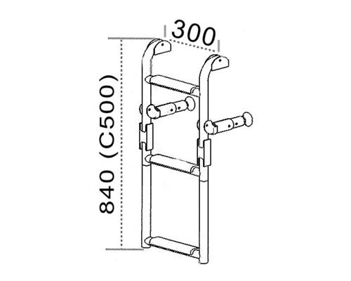 TREM Echelle inox 2+1 echelons