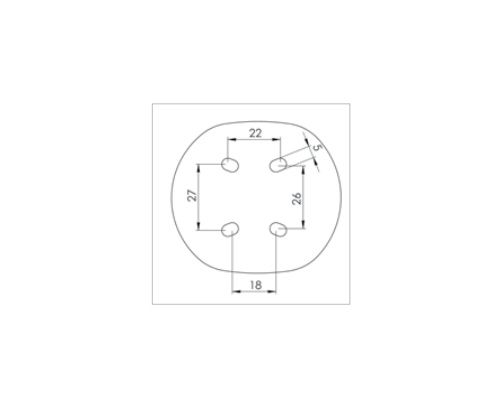 TREM Orsa LED feu de hune inox (225°)