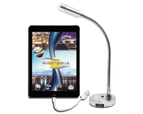 MANTAGUA Liseuse LED YEU avec interrupteur et port USB 74LM