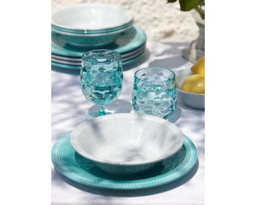 MARINE BUSINESS HARMONY Assiettes creuses grises PERLA (x6)