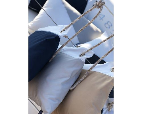 MARINE BUSINESS Lot de 2 coussins waterproof bleu/blanc