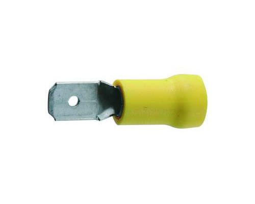NAVEO Cosses plates 6,3mm Jaunes mâles - les 10