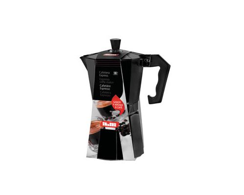 IBILI Cafetière italienne 3 tasses noire