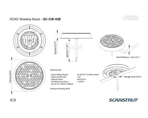 SCANSTRUT Chargeur à induction sur socle